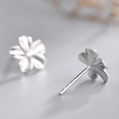 Flower 925 Sterling Silver Stud Earrings
