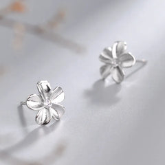 Flower 925 Sterling Silver Stud Earrings