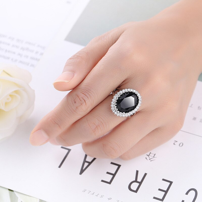 New Heart Fashion Rings For Women Classic Silver Color fashion jewelry Bague for Women Wedding Ring Bijoux 