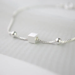 Square Style 925 Sterling Silver Bracelet