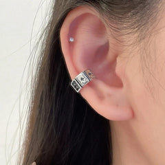 Elegant 925 Sterling Silver Clip Earrings two pcs