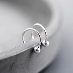 Ball 925 Sterling Silver Stud Earrings