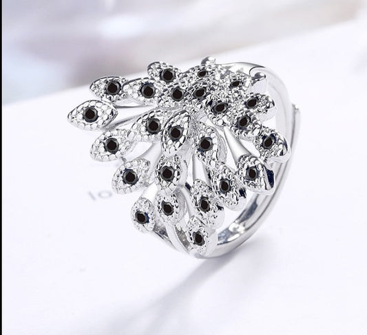 S925 sterling silver and high-quality black Cubic Zirconia
